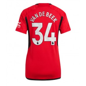 Manchester United Donny van de Beek #34 Dámské Domácí Dres 2023-24 Krátký Rukáv